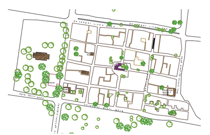 Layout plan of Sadar Bazaar area, Agra
