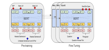 Pre-Training and Fine-Tuning BERT model [26].