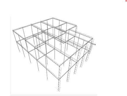 Schematic diagram of the overall structure model under the action of loads.
